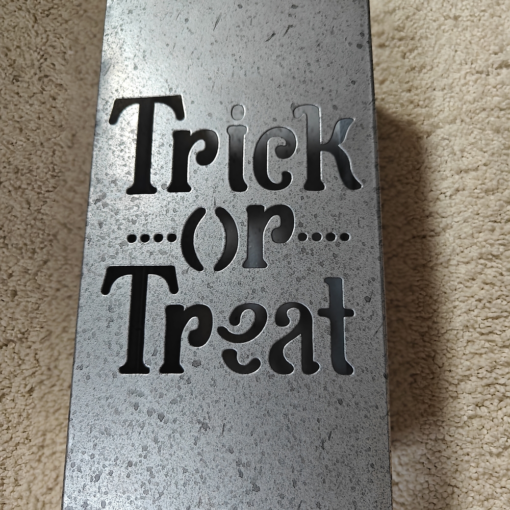 Trick or Treat Metal Candle holder